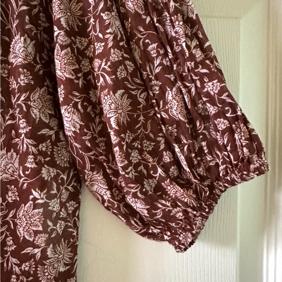 🌺👚Free People Border Batik Buttondown Top Blouse – S 8 10 2025 Trendy - Picture 13 of 14